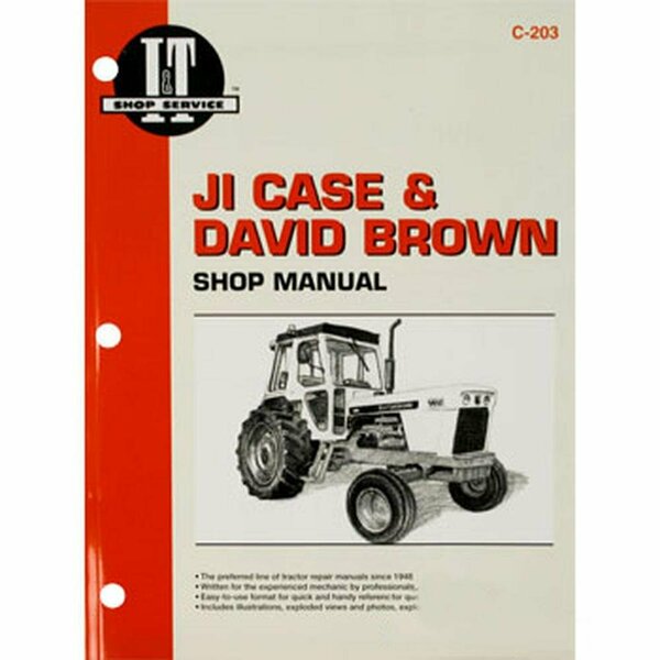 Aftermarket IT-C-203 I&T Shop Manual Fits Case 770 870 1090 1170 885 995 1200 ++ Tractor C203